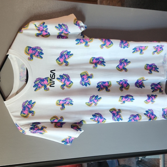 Hyper Space Tops - Hyper Space NASA Crewneck Graphic Tee Shirt